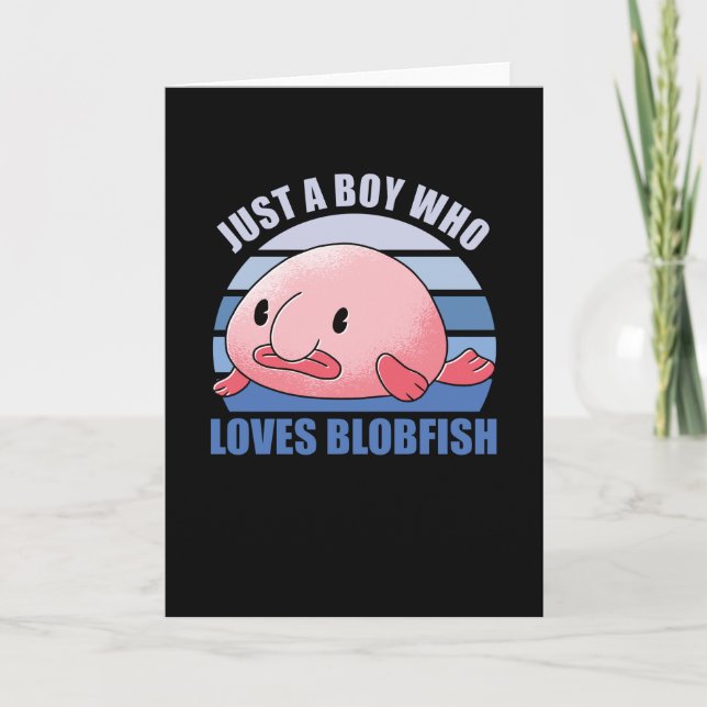 Carte Amateurs De Blobfish Sweet Animaux Pour Garçons Bl (Devant)