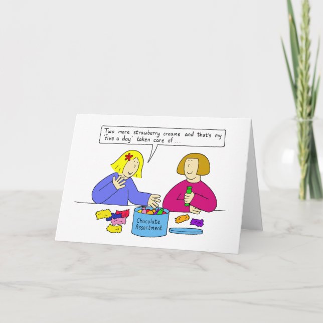 Carte Amateurs de chocolat, bonbons et sucreries. (Devant)