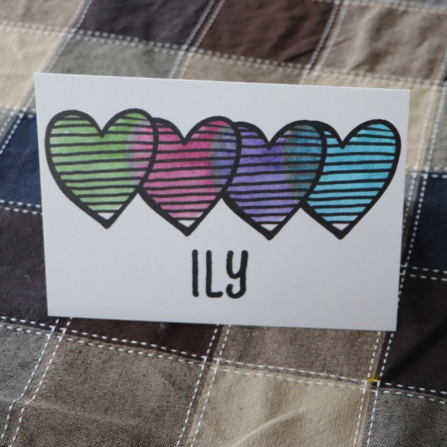 Carte Amateurs de coeur mignon rétro la Saint Valentin (Créateur téléchargé)