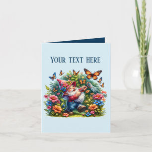 Carte Amateurs de gnome du Jardin mignon ajouter du text