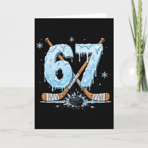 Carte Amateurs de hockey drôles Drip 6-7 Numéro Six Sept