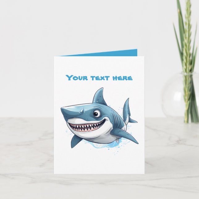 Carte Amateurs de requins cool ajoutent du texte (Devant)