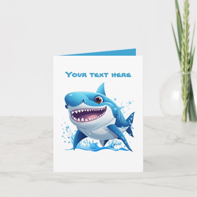 Carte Amateurs de requins cool ajoutent du texte  (Devant)