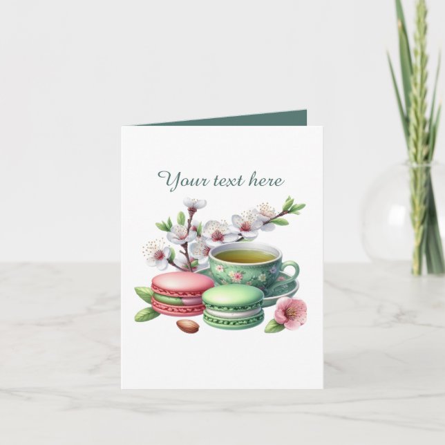 Carte Amateurs de thé mignon personnalisable (Devant)