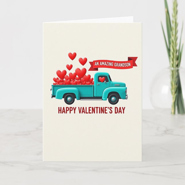 Carte Amazing Grandson Valentine Card (Devant)
