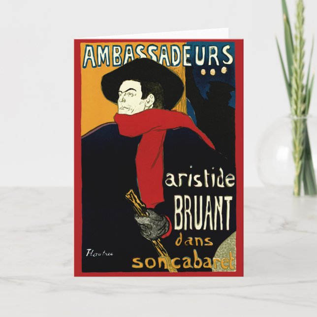Carte Ambassadeurs Art Nouveau vintage, Toulouse Lautrec (Devant)