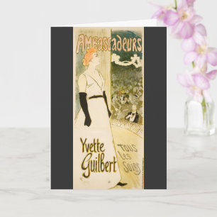 Carte Ambassadeurs Yvette Guilbert par Theophile Steinle