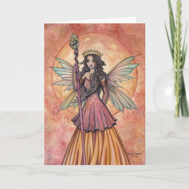 Carte Amber Moon Imaginaire Fairy Art par Molly Harrison (Devant)