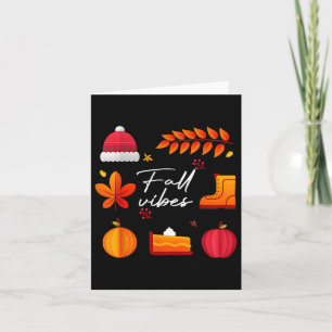 Carte Ambiance d'automne Saison automnale cosy Citrouill
