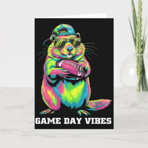 Carte Ambiance de jour de match drôle Tribal Groundhog t