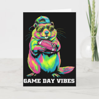 Carte Ambiance de jour de match drôle Tribal Groundhog t