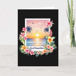Carte Ambiance estivale Plage de coucher de soleil Vacan