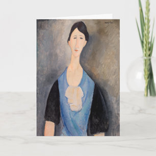 Carte Amedeo Modigliani - Jeune femme en bleu