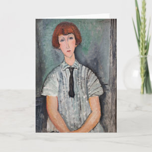 Carte Amedeo Modigliani - Jeune fille dans une blouse ra