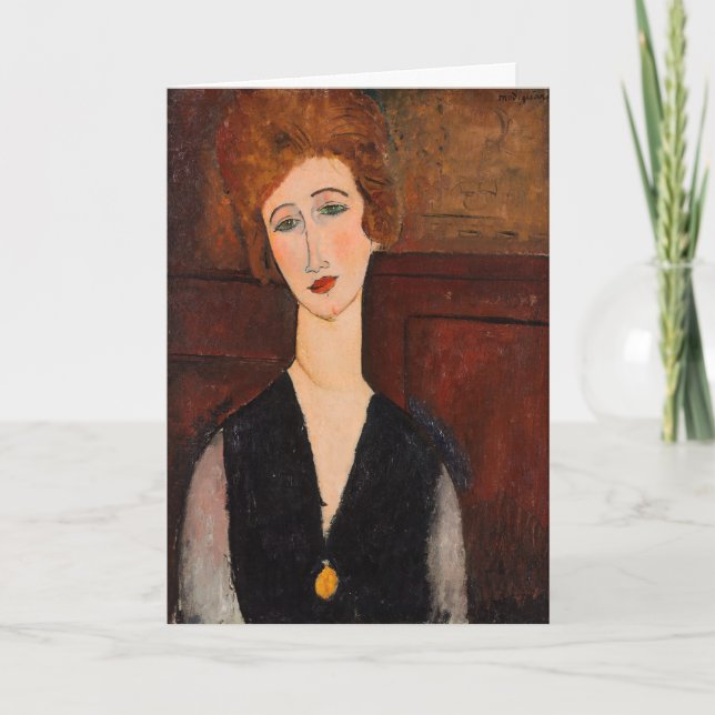 Carte Amedeo Modigliani - Portrait d'une femme (Devant)