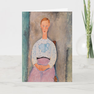 Carte Amedeo Modigliani - Une fille avec une blouse Polk