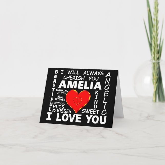 Carte Amelia Je T'Aime (Devant)