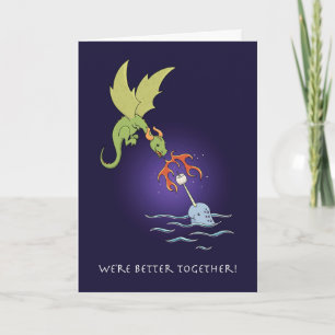 Carte Améliorez ensemble, dragon et Narwhal