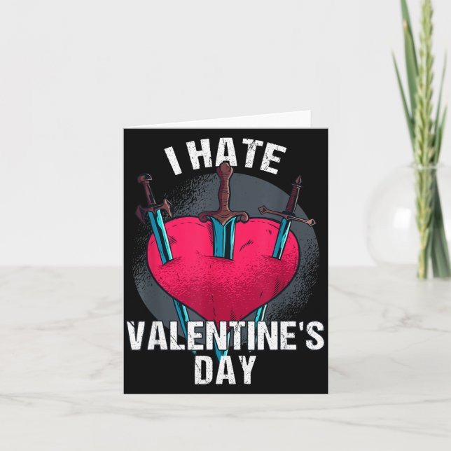 Carte Amère Saint Valentin Hater Je déteste la Saint-Val (Devant)