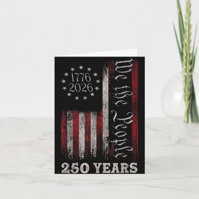 Carte America 250th Birthday Us Flag 250 Years We The Pe (Devant)
