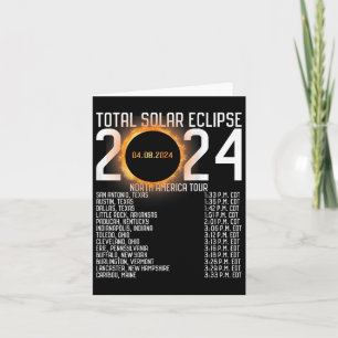 Carte America Tour 2024 Totalité Sur Le Retour Éclipse S