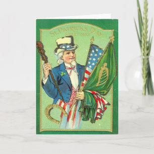 Carte Américain irlandais du jour vintage de St Patrick
