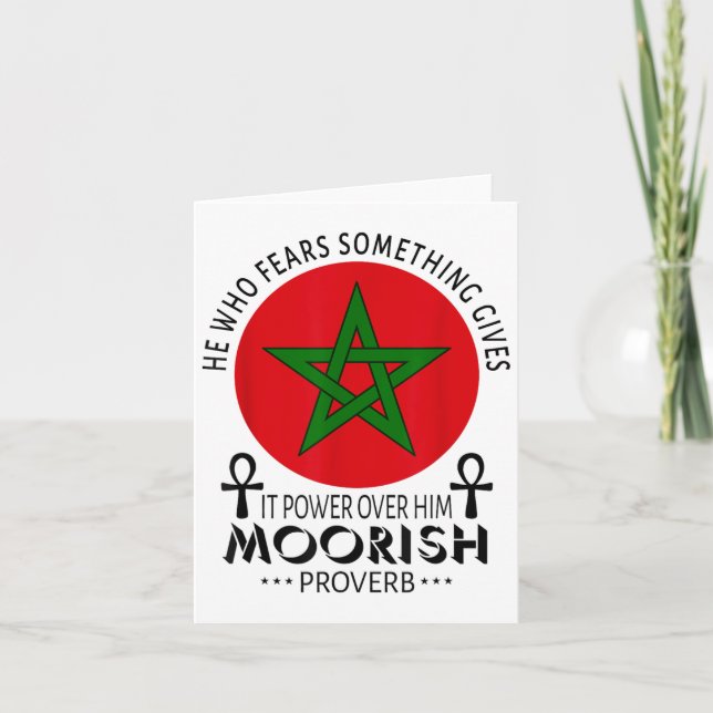 Carte Américain Mauresque Qui Craindre Soin Maures Islam (Devant)