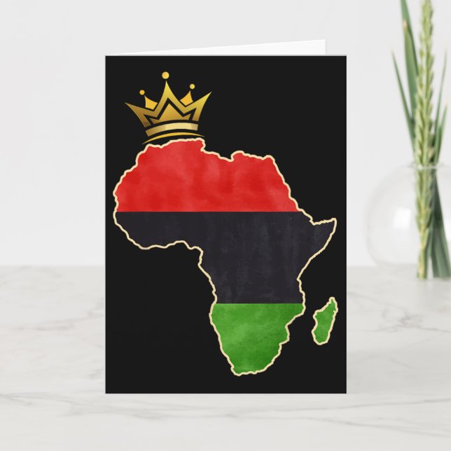 Carte American African Queen Pan Afro Map Flag Black His (Devant)