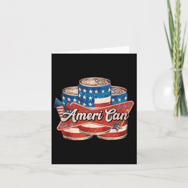 Carte American Ameri 4 juillet Retro Usa Beer Part (Devant)