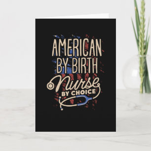 Carte American by Birth Nurse par choix
