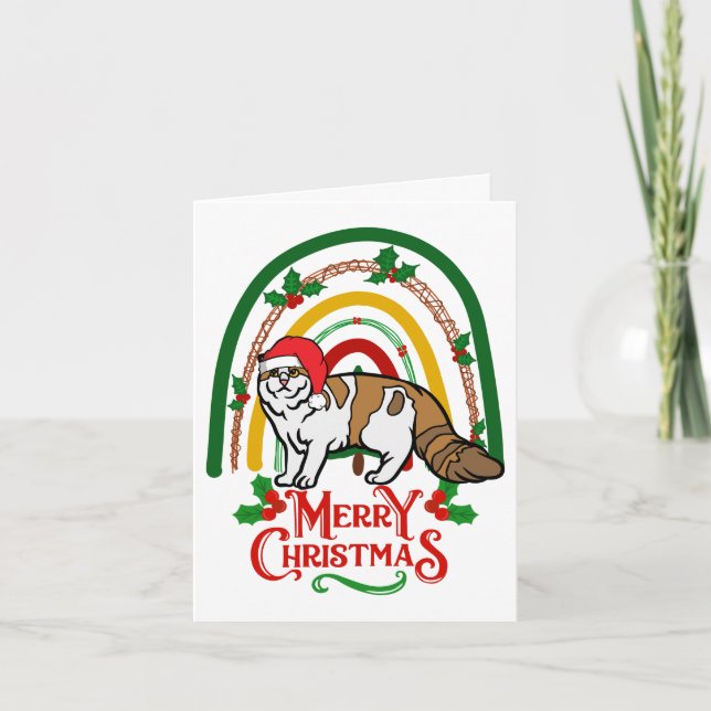 Carte American Curl Joyeux Noël (Devant)