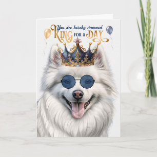 Carte American Eskimo Chien King pour un jour d'annivers