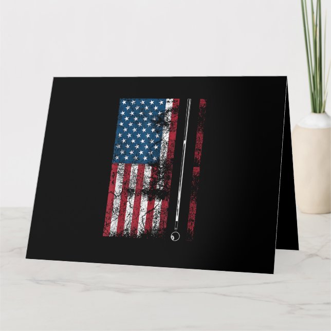 Carte American Flag Billiard Stick mignonne table jeu dr (Devant)