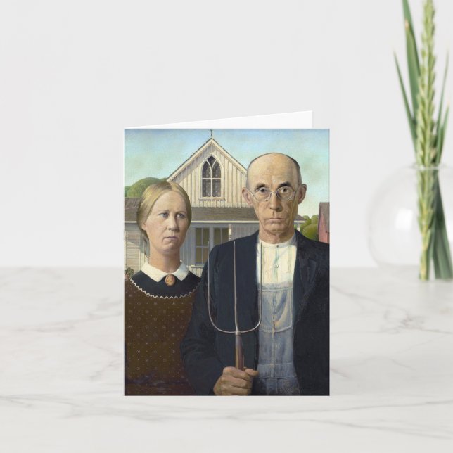 Carte American Gothic by Grant DeVolson Wood (Devant)