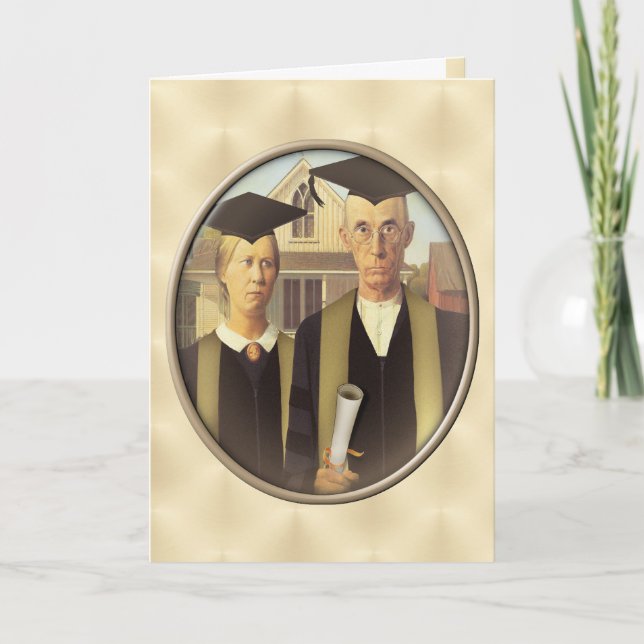 Carte American Gothic Graduo Cameo on Gold Sheen (Devant)