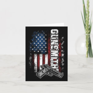 Carte American Gunsmith Patriot Grunge Usa Flag Gunsmith