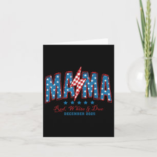 Carte American Mama Rouge Blanc Et Due 4 juillet Pregna