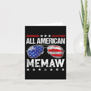 Carte American Memaw 4 juillet Family Matching Sungles