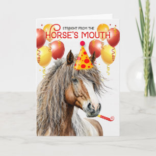 Carte American Minature Horse Chestnut Funny Anniversair