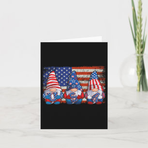 Carte American Patriotic Gnomes Usa Independence Day 4e