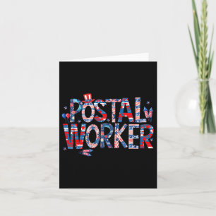 Carte American Postal Worker Usa Drapeau Mailman Mail 4t
