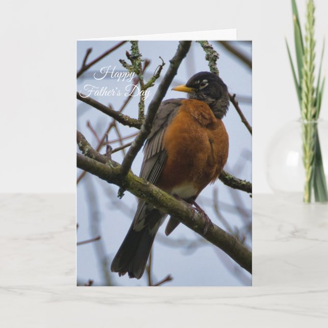 Carte American Robin Happy Fête des pères Card (Devant)