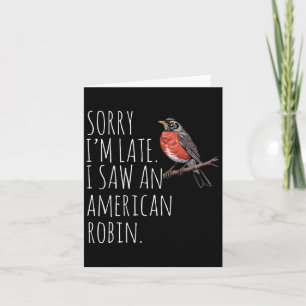 Carte American Robin Oiseau à observer Amour drôle Sarca