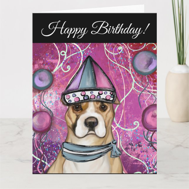 CARTE AMERICAN STAFFORDSHIRE TERRIER (Devant)