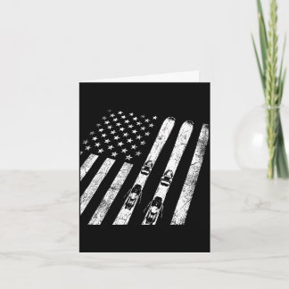 Carte American vintage skiing ski winter mountain usaAme