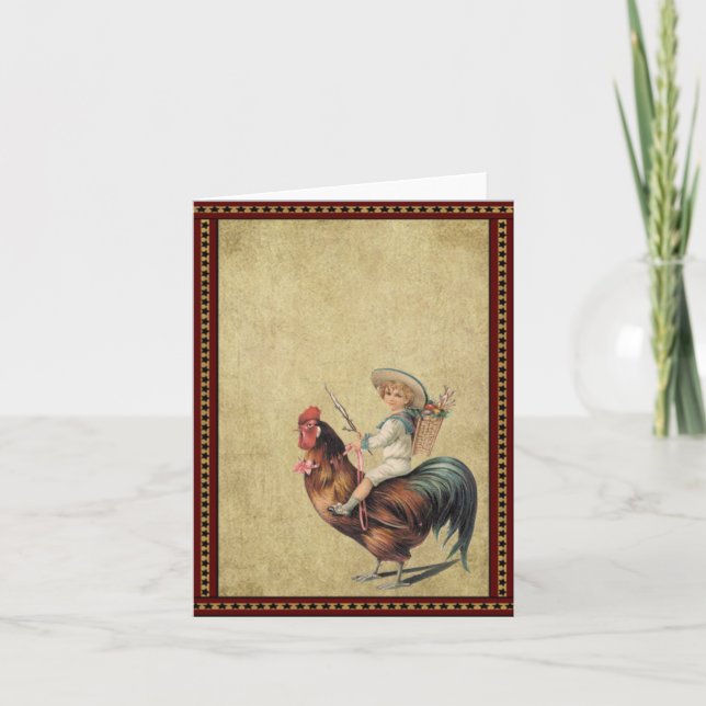 Carte Americana Rooster Prim Lil Note (Devant)