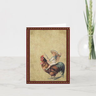 Carte Americana Rooster Prim Lil Note