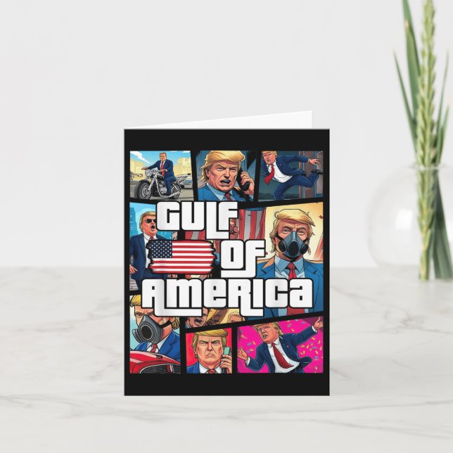 Carte Amérique du Golfe des États-Unis Salutation Trump  (Devant)