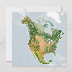 Carte Amérique du Nord par la NASA