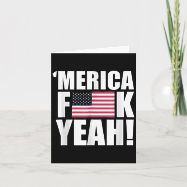 Carte Amérique F Yeah Quatre 4 Juillet (Devant)